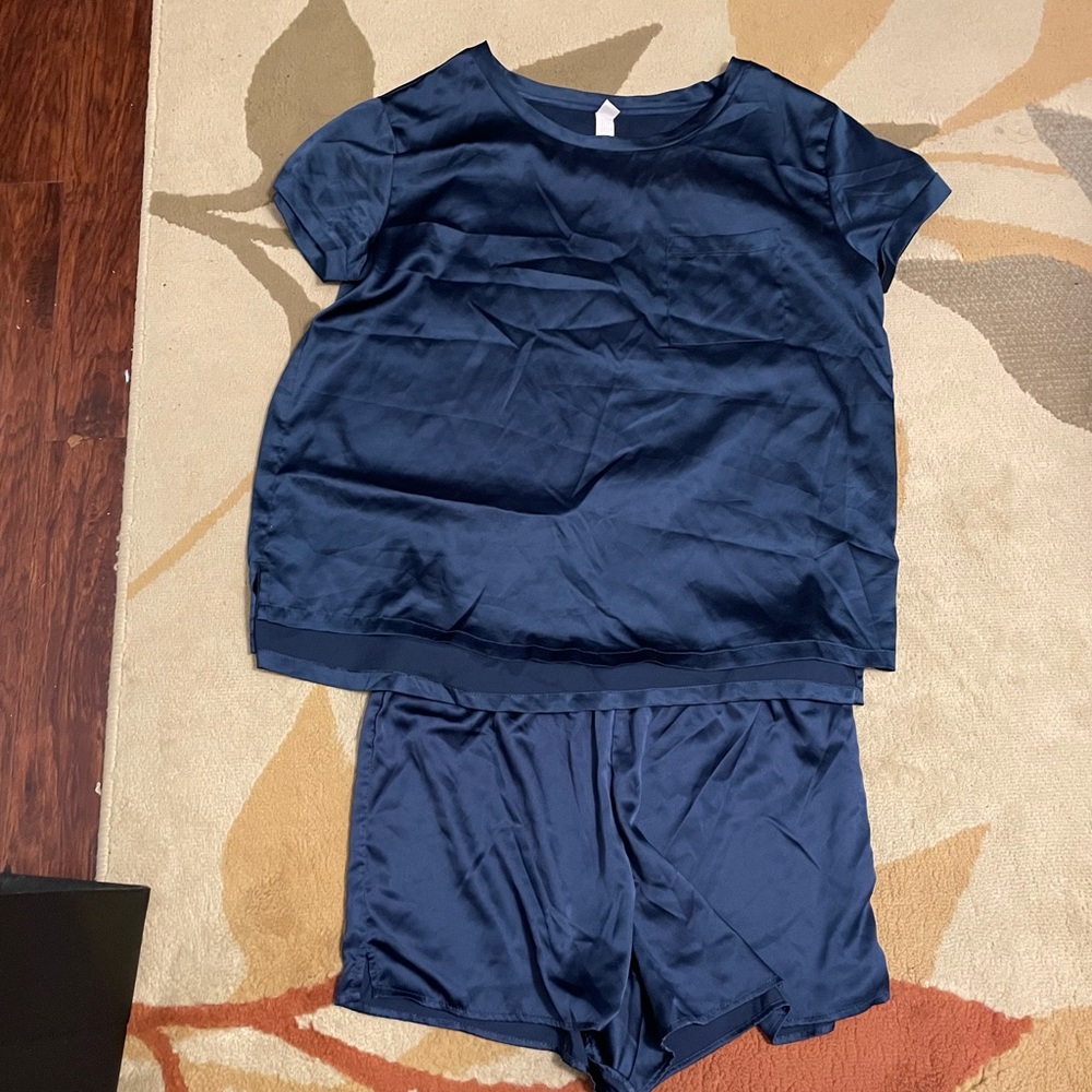 Satin Pajama Shorts Set